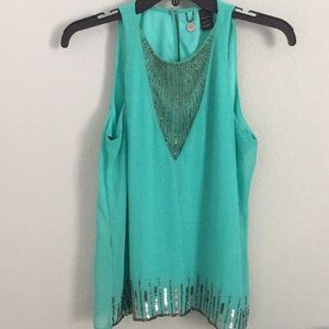 Buckle Turquoise and Sequined Shirt